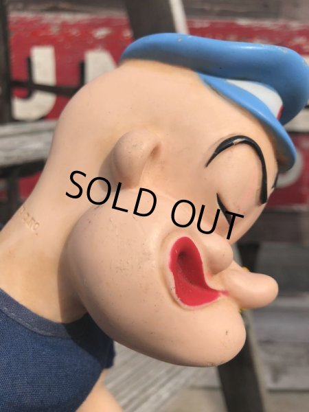 画像6: 50s Vintage Popeye The Sailor Man Doll 40cm (B964) (6)