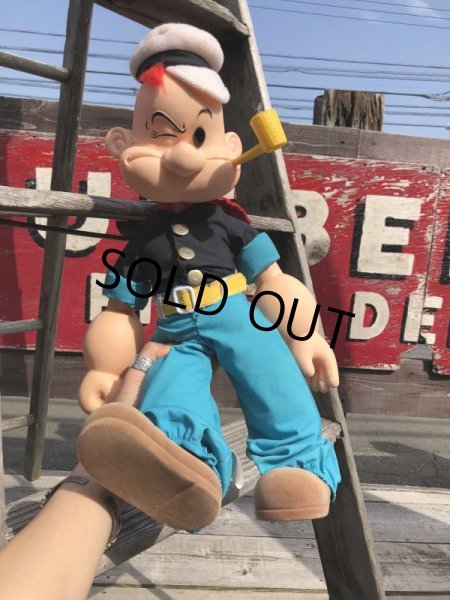画像11: 80s Vintage Prezents Popeye The Sailor Man Doll 42cm (B962) (11)