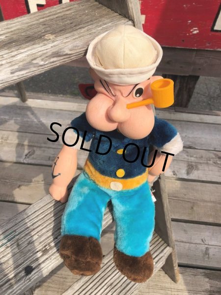 画像10: 80s Vintage Etone Popeye The Sailor Man Doll 45cm (B963) (10)