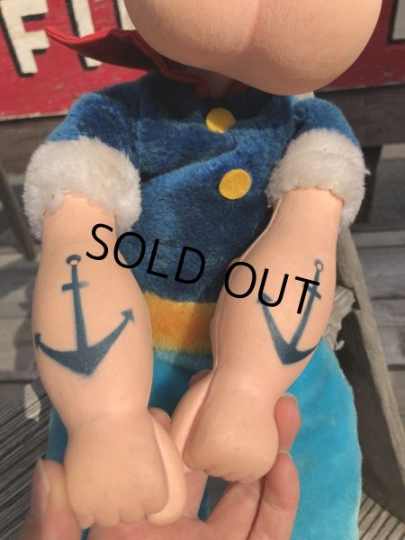 画像12: 80s Vintage Etone Popeye The Sailor Man Doll 45cm (B963) (12)