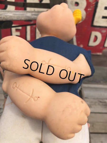 画像10: 50s Vintage Popeye The Sailor Man Doll 40cm (B964) (10)