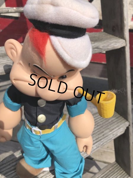 画像6: 80s Vintage Prezents Popeye The Sailor Man Doll 42cm (B962) (6)