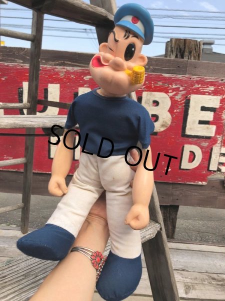 画像11: 50s Vintage Popeye The Sailor Man Doll 40cm (B964) (11)