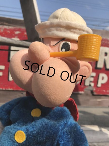 画像8: 80s Vintage Etone Popeye The Sailor Man Doll 45cm (B963) (8)