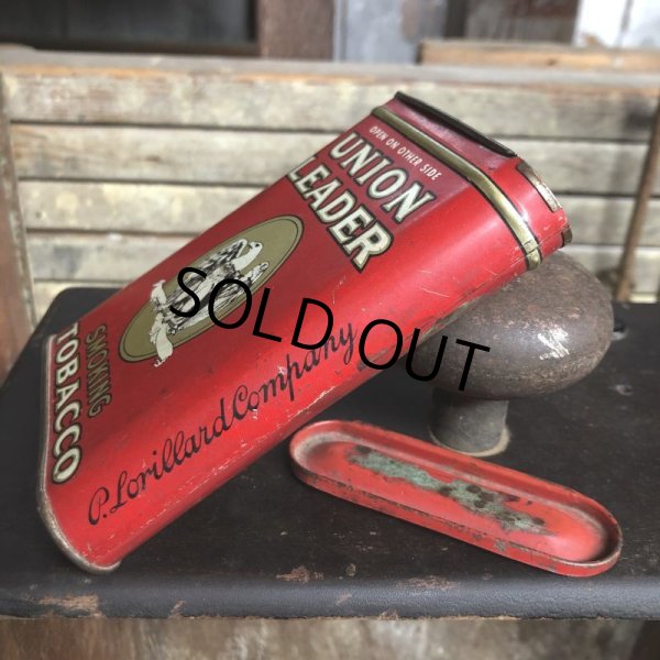 画像5: Vintage Pipe & Cigarette Smoking Tobacco Pocket Tin UNION LEADER (B979)     (5)