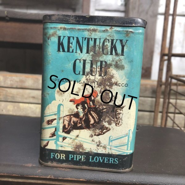 画像2: Vintage Pipe & Cigarette Smoking Tobacco Pocket Tin KENTUCKY CLUB (B976)     (2)