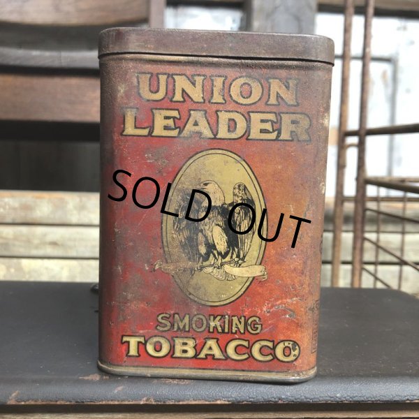 画像2: Vintage Pipe & Cigarette Smoking Tobacco Pocket Tin UNION LEADER (B978)     (2)