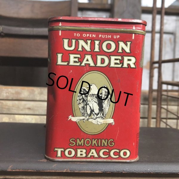画像2: Vintage Pipe & Cigarette Smoking Tobacco Pocket Tin UNION LEADER (B979)     (2)