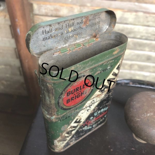 画像4: Vintage Pipe & Cigarette Smoking Tobacco Pocket Tin BURLEY and BRIGHT (B985)     (4)