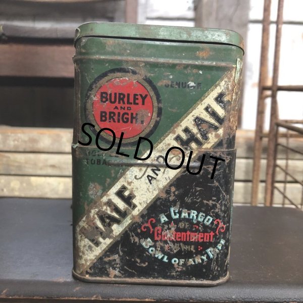 画像2: Vintage Pipe & Cigarette Smoking Tobacco Pocket Tin BURLEY and BRIGHT (B985)     (2)
