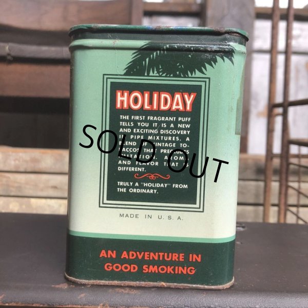 画像4: Vintage Pipe & Cigarette Smoking Tobacco Pocket Tin HOLIDAY (B971)     (4)