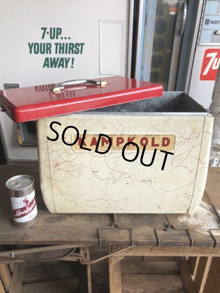 画像18: 50s Vintage KAMP KOLD Aluminum Camping Cooler Box (B994) (18)