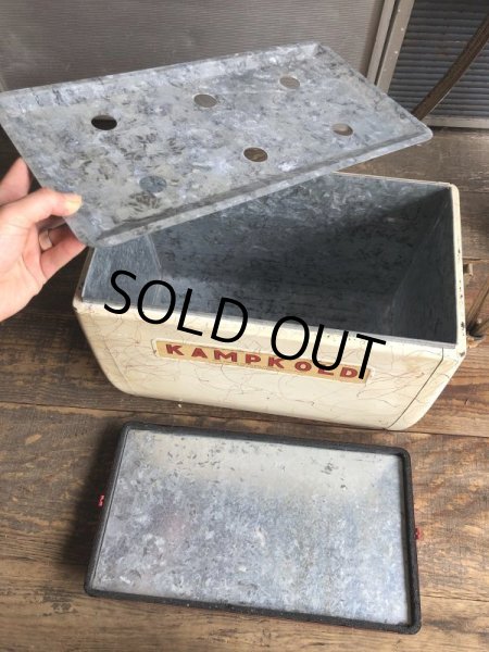 画像10: 50s Vintage KAMP KOLD Aluminum Camping Cooler Box (B994) (10)