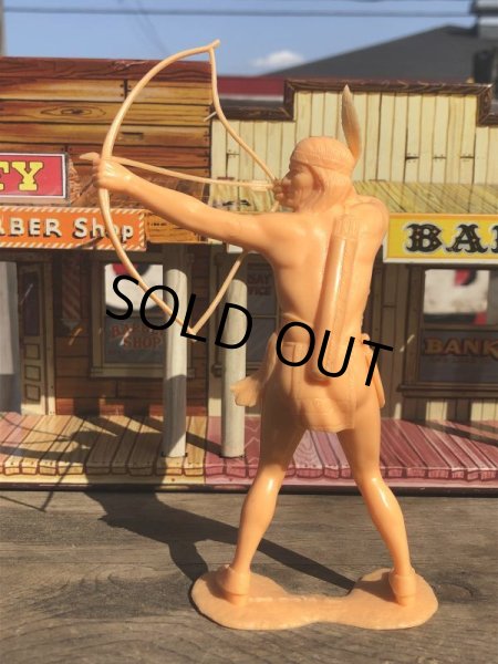 画像4: 60s Vintage Louis Marx Western Action Figure INDIAN (T589) (4)