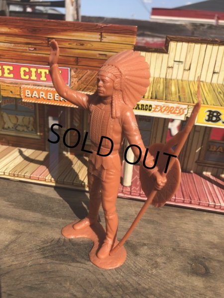 画像2: 60s Vintage Louis Marx Western Action Figure INDIAN (T283) (2)