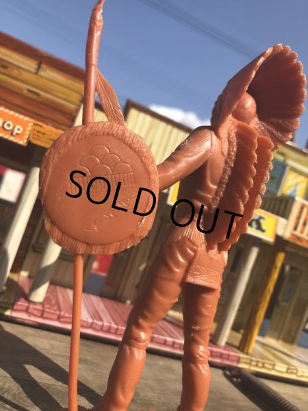 画像4: 60s Vintage Louis Marx Western Action Figure INDIAN (T283) (4)