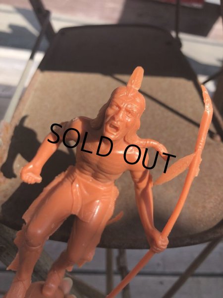 画像4: 60s Vintage Louis Marx Western Action Figure INDIAN (T279) (4)
