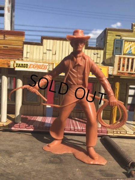 画像1: 60s Vintage Louis Marx Western Action Figure COWBOY (T277) (1)