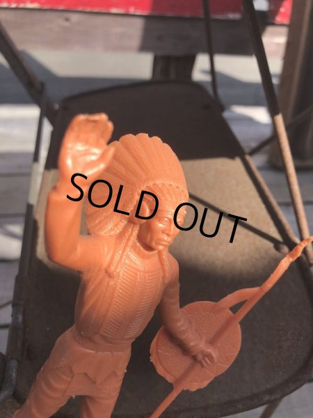 画像6: 60s Vintage Louis Marx Western Action Figure INDIAN (T283) (6)