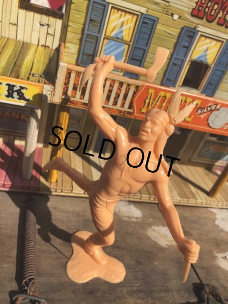 画像3: 60s Vintage Louis Marx Western Action Figure INDIAN (T590) (3)