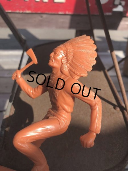 画像4: 60s Vintage Louis Marx Western Action Figure INDIAN (T282) (4)