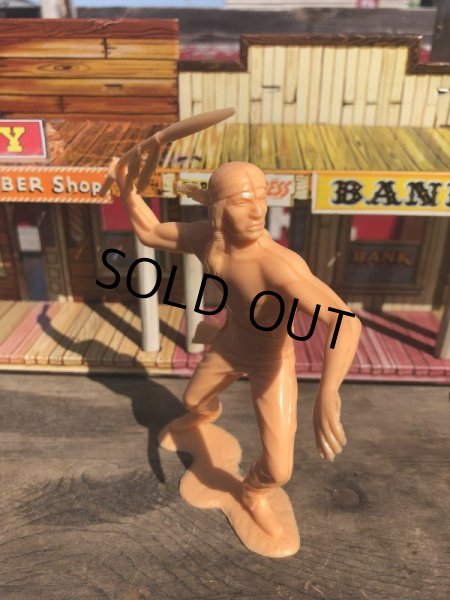 画像2: 60s Vintage Louis Marx Western Action Figure INDIAN (T587) (2)