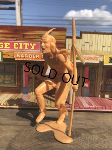画像2: 0s Vintage Louis Marx Western Action Figure INDIAN (T586) (2)