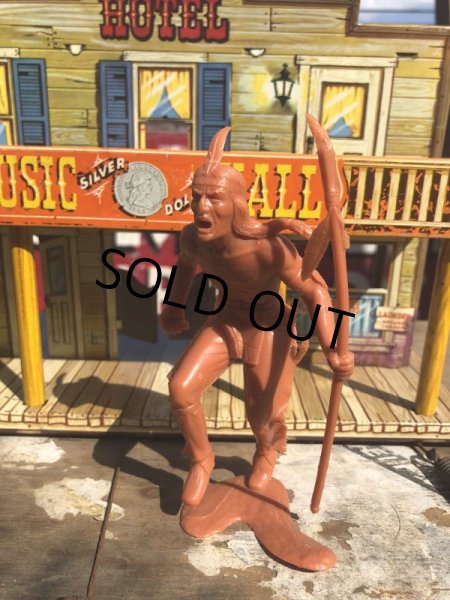 画像2: 60s Vintage Louis Marx Western Action Figure INDIAN (T279) (2)
