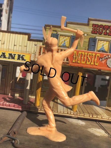 画像2: 60s Vintage Louis Marx Western Action Figure INDIAN (T590) (2)