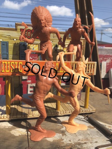 画像7: 60s Vintage Louis Marx Western Action Figure INDIAN (T281) (7)