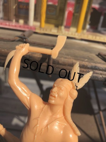 画像4: 60s Vintage Louis Marx Western Action Figure INDIAN (T590) (4)