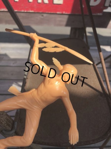 画像4: 60s Vintage Louis Marx Western Action Figure INDIAN (T587) (4)