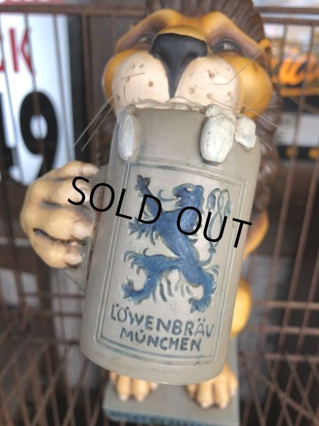 画像10: Vintage Lowenbrau Beer Lion Store Display Statue (C01) (10)