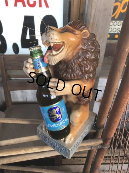 画像1: Vintage Lowenbrau Beer Lion Store Display Statue (C02) (1)