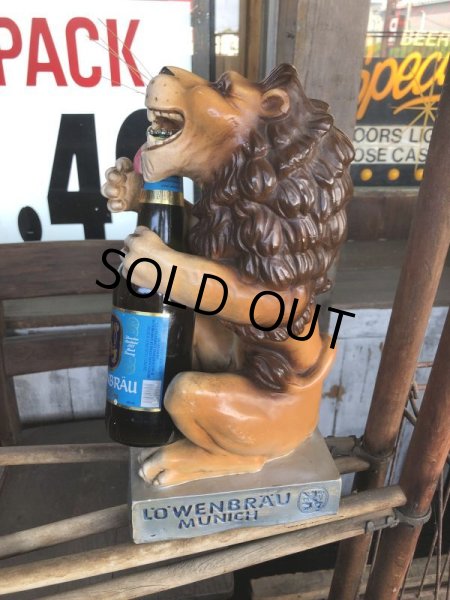 画像4: Vintage Lowenbrau Beer Lion Store Display Statue (C02) (4)