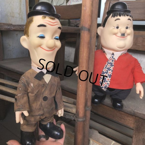 画像13: 70s Vintage Laurel and Hardy Cartoon Vinyl Doll Set (C04) (13)
