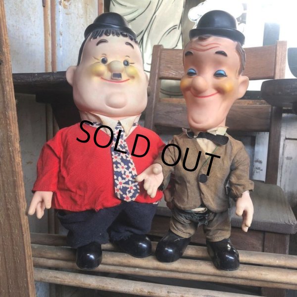 画像6: 70s Vintage Laurel and Hardy Cartoon Vinyl Doll Set (C05) (6)