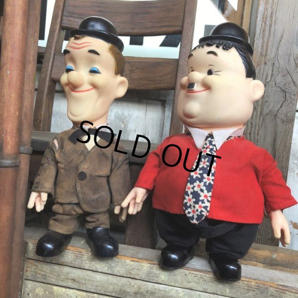 画像2: 70s Vintage Laurel and Hardy Cartoon Vinyl Doll Set (C04) (2)