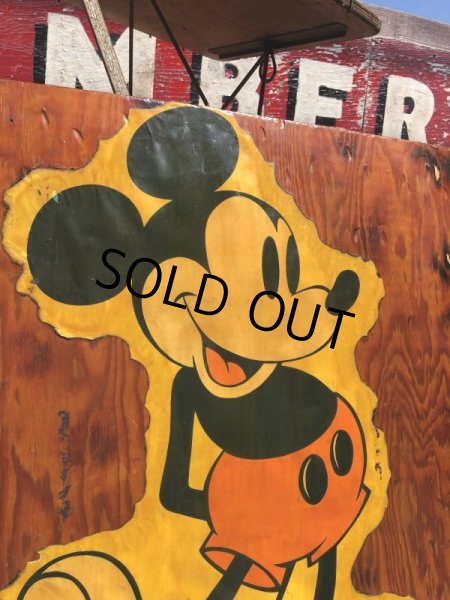 画像2: Vintage Disney Mickey Mouse Print on Wood Panel (C08) (2)