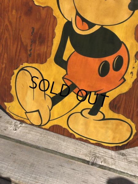 画像3: Vintage Disney Mickey Mouse Print on Wood Panel (C08) (3)