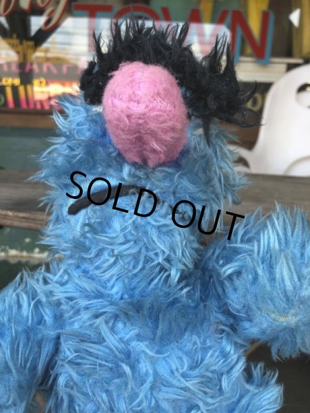 画像8: 70s Vintage Knickerbocker Sesame Street Herry Monster Plush Doll 35cm (B952) (8)