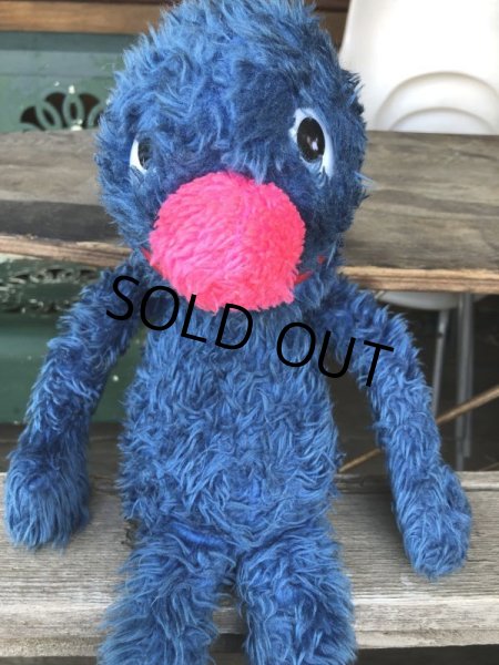 画像6: 70s Vintage Knickerbocker Sesame Street Grover Plush Doll 55cm (B951) (6)