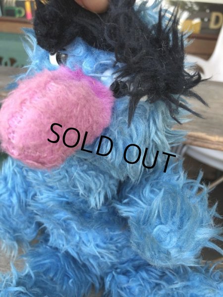 画像6: 70s Vintage Knickerbocker Sesame Street Herry Monster Plush Doll 35cm (B952) (6)