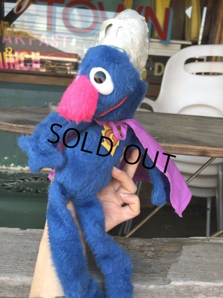画像11: Vintage Knickerbocker Sesame Street Grover Plush Doll 38cm (B950) (11)