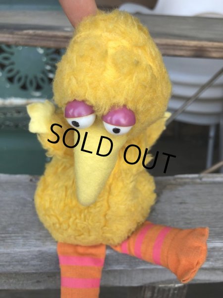 画像5: 70s Vintage Knickerbocker Sesame Street Big Bird Plush Doll 20cm (C015) (5)