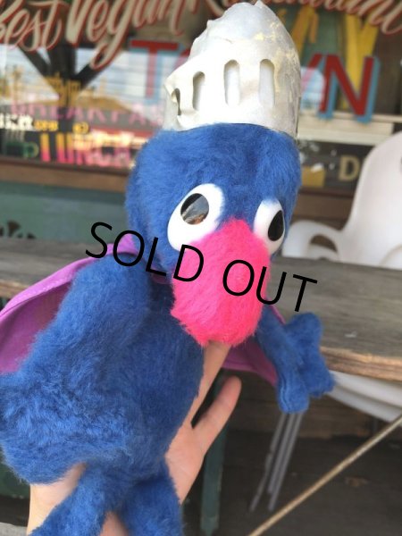画像9: Vintage Knickerbocker Sesame Street Grover Plush Doll 38cm (B950) (9)