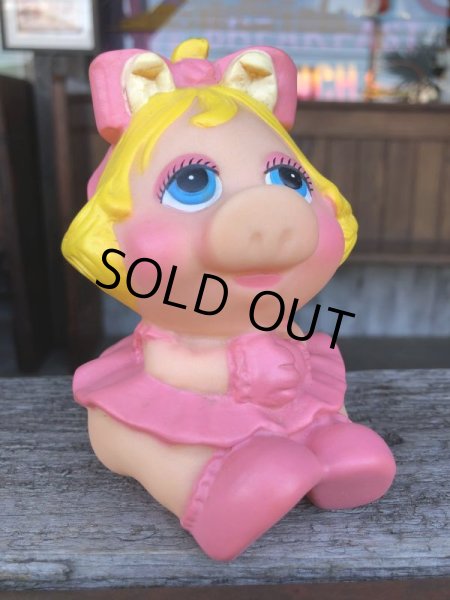 画像1: 80s Vintage Muppet Babies Miss Piggy Vinyl Doll (C012) (1)