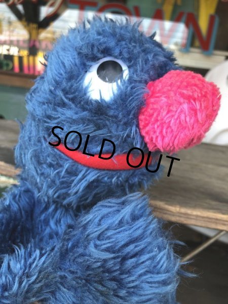 画像7: 70s Vintage Knickerbocker Sesame Street Grover Plush Doll 55cm (B951) (7)
