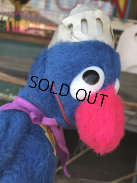 画像6: Vintage Knickerbocker Sesame Street Grover Plush Doll 38cm (B950) (6)