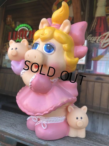 画像2: 80s Vintage Muppet Babies Miss Piggy Vinyl Bank Doll (C013) (2)